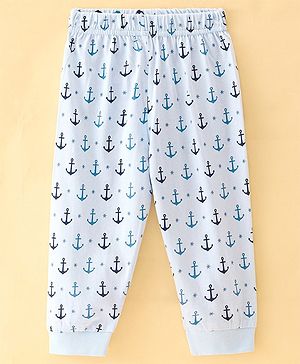 Ollypop Sinker Full Length Leggings Anchor Print -Blue