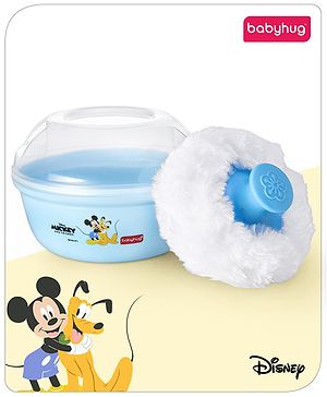Babyhug Disney Mickey Mouse Soft Powder Puff - Blue