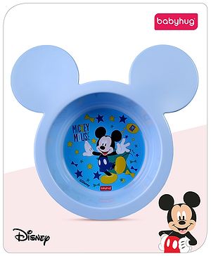 Babyhug Disney Mickey Print Round Bowl Blue -  350 ml