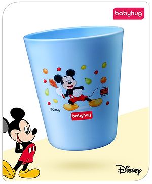 Babyhug Disney Mickey Mouse Tumbler Cup| Food Grade Material| Lightweight & Sturdy| Dishwasher Safe| For Hot & Cold Beverages| BPA Free Blue - 180 ml