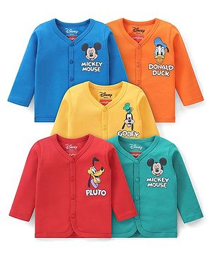 Babyhug Disney  Interlock Full Sleeves Jhablas With Mickey Mouse & Friends Graphic  Set of 5 - Multicolour