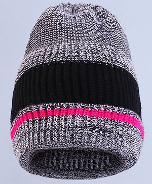 Pine Kids Winter Cap with Cable Knit Design - Grey