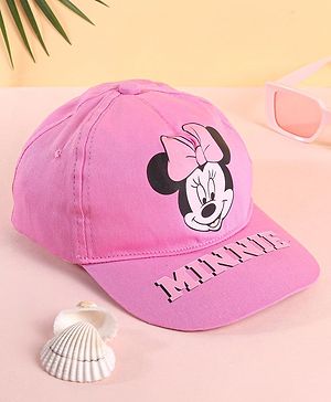 Babyhug Disney  Summer Cap With Minnie Mouse Graphics - Pink
