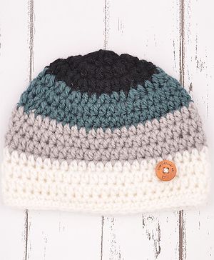 Love Crochet Art Colour Blocked Crochet Cap - Multi Colour