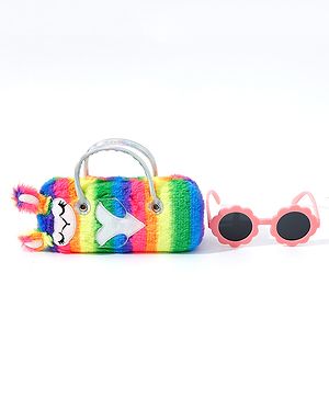 Babyhug Sunglasses with Unicorn Themed Case Free Size - Multicolor
