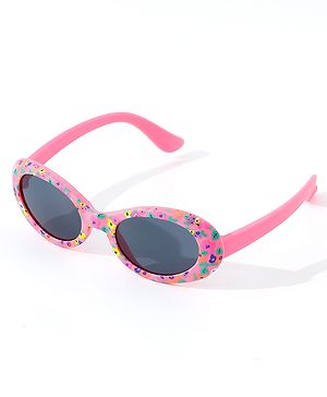 Babyhug Floral Print Free Size Sunglasses - Pink