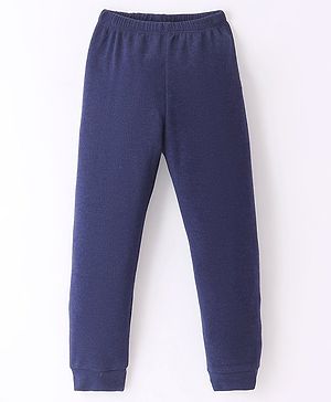 Simply Cotton Full Length Solid Colour Thermal Pant - Navy Blue