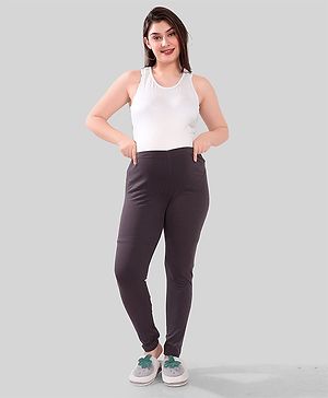 TUMMY Solid Maternity Active Wear Leggings - Grey