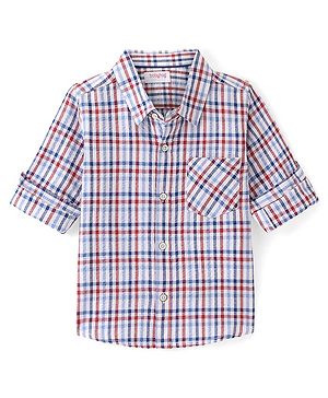 Babyhug Cotton Woven Full Sleeves Checkered Shirt - Multicolor