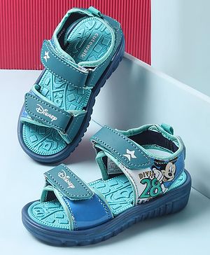 Cute Walk by Babyhug Disney Sandals with Velcro Closure Mickey Mouse Print - Navy Blue Cute Walk by Babyhug Disney Sandals with Velcro Closure Mickey Mouse Print - Navy Blue