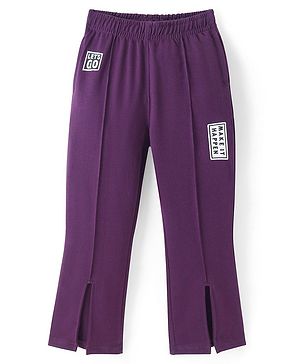 Pine Kids Knit Full Length Lounge Pant Text Print - Plum