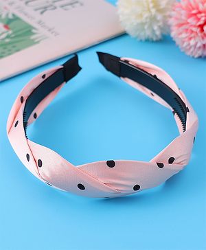 Pine Kids Hair Band with Polka Dot Print Free Size - Pink