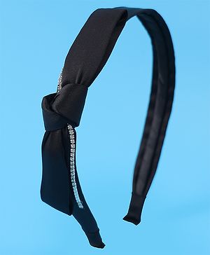Pine Kids Hair Band with Bow - Black