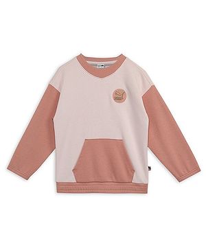 PUMA Full Sleeves Colour Blocked Sweatshirt - Pink