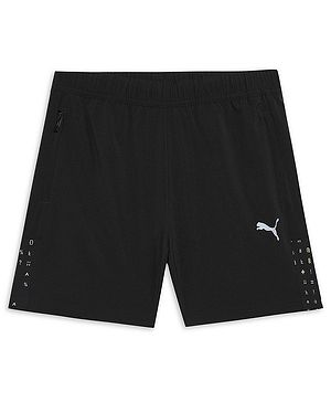 PUMA Half Sleeves Number & Alphabets Printed Shorts - Black