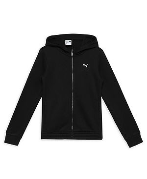 PUMA Full Sleeves Brand Logo Printed Jacket - Black