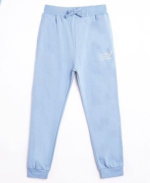 Campana 100% Cotton Lightning Printed Joggers - Blue