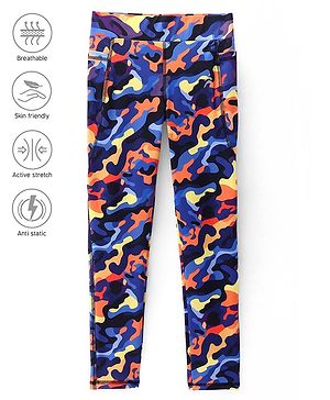 Pine Active Knit Full Length Super Camouflage Print - Multicolour
