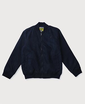 GINI & JONY Full Sleeves Solid Winter Jacket - Navy