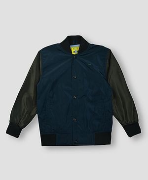 GINI & JONY Full Sleeves Color Blocked Jacket - Navy Blue