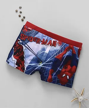 Marvel Swimming Trunks Spider Man Print - Blue Red