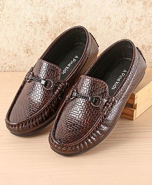 Pine Kids Slip On  Loafer Shoes -  Brown