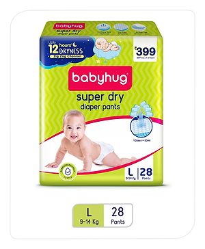 Babyhug Super Dry Diaper Pants Large - 28 Pieces