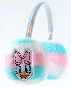 Babyhug Fur Ear Muffs with Daisy Duck Patch - White