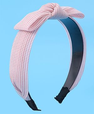 Pine Kids Hair Band with Bow Applique Free Size - Pink