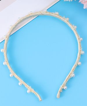 Pine Kids Pearl Hair Band Free Size - Yellow