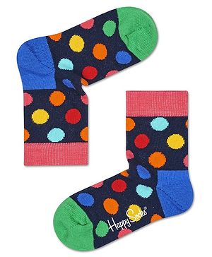 HAPPY SOCKS Organic Cotton Blend Polka Dots Printed Socks - Multi Color