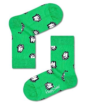 HAPPY SOCKS Organic Cotton Blend Dogs Printed Socks - Green