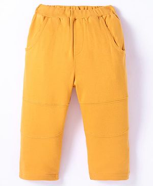 Zero Knit Full Length Solid Colour Fleece & Woollen Bottom - Mustard