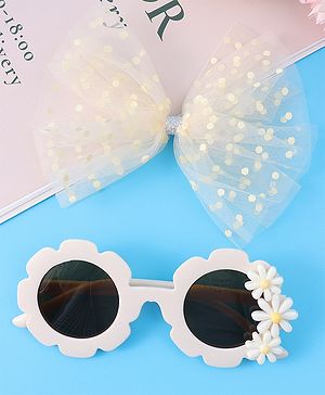 Babyhug Hair Accessories Combo Set Free Size with Bow Applique - Beige