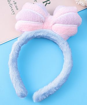 Babyhug Hair Band Bow Applique with Fur Free Size - Purple