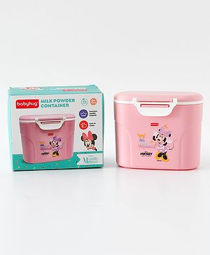 Babyhug Disney Milk Powder Storage Container with Spoon & Minnie Mouse Print - 500 ml Babyhug Disney Milk Powder Storage Container with Spoon & Minnie Mouse Print - 500 ml