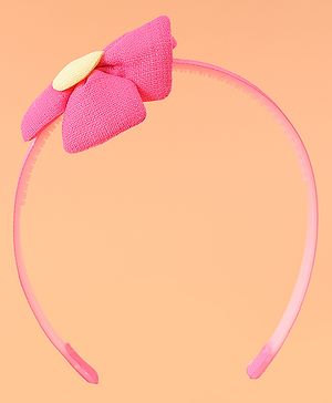 Babyhug Headband & Hair Clips Combo Set Free Size -Fuchsia