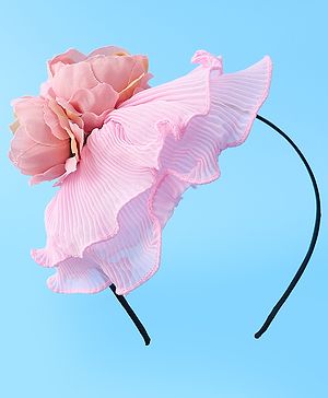 Babyhug Hairband with Floral Applique Free Size - Pink