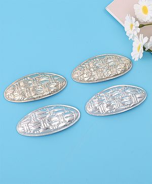 Pine Kids Snap Clips Pack of 4 - Silver