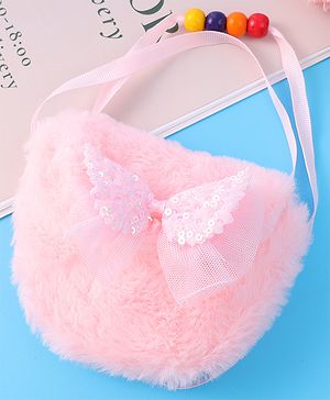 Babyhug Free Size Sling Bag With Bow Applique - Pink