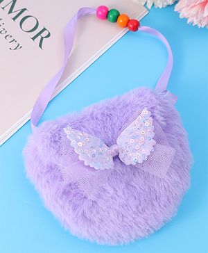 Babyhug Free Size Sling Bag With Bow Applique - Purple