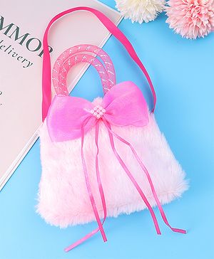 Babyhug Free Size Sling Bag With Bow Applique - Pink