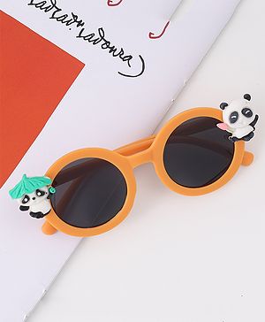 Babyhug Free Size Sunglasses with Bear Applique - Orange