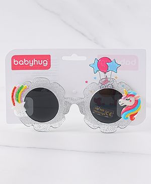 Babyhug Free Size Unicorn Applique Sunglasses - White