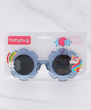 Babyhug Free Size Unicorn Applique Sunglasses - Blue