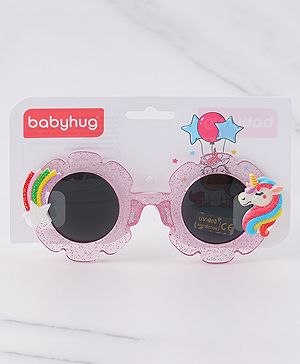Babyhug Free Size Sunglasses With Unicorn Applique - Pink
