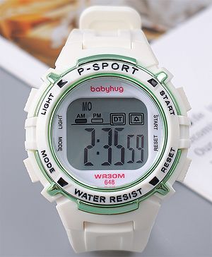 Babyhug Free Size Digital Watch - OffWhite