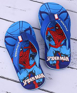 Pine Kids Marvel Slip On Flip Flops with Spider Man Print - Blue