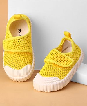 Cute Walk by Babyhug Casual Shoes with Velcro Closure - Yellow