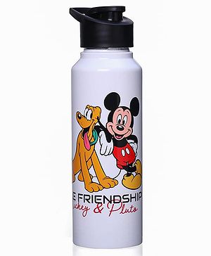 Babyhug Disney Mickey & Friends Stainless Steel Water Bottle|Leak Resistant|BPA Free|Rust Proof|750ml